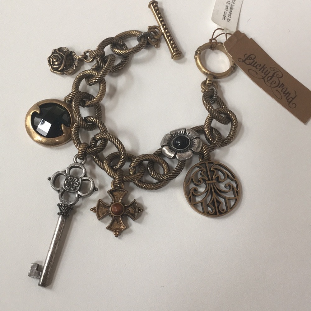 LUCKY BRAND bracelet chain charm metal JLRU4031 $38 tags on new